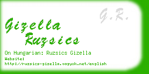 gizella ruzsics business card